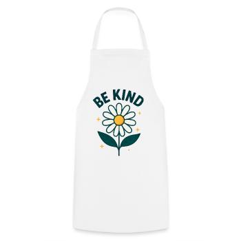 Inspirational flower with message - Cooking Apron - white - Front - AI Model Male 185 dark (185cm)