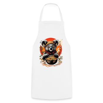 Süßes Koala Ramen Design im Kawaii-Stil Anime - Kochschürze - Weiß - Vorne - AI Model Male 185 dark (185cm)