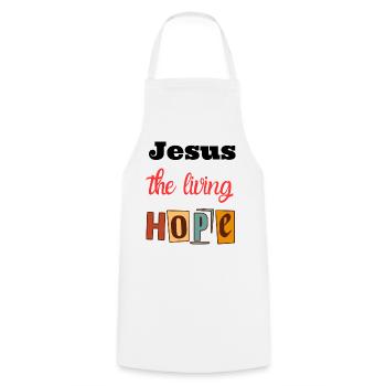 Joie de vivre Hope Design - Tablier de cuisine - blanc - Devant - AI Model Male 185 dark (185cm)