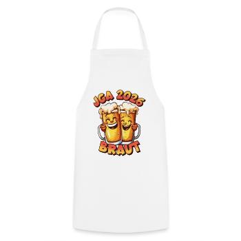 JGA 2026 Braut Bier Alkohol Saufen Party Lustig - Kochschürze - Weiß - Vorne - AI Model Male 185 dark (185cm)