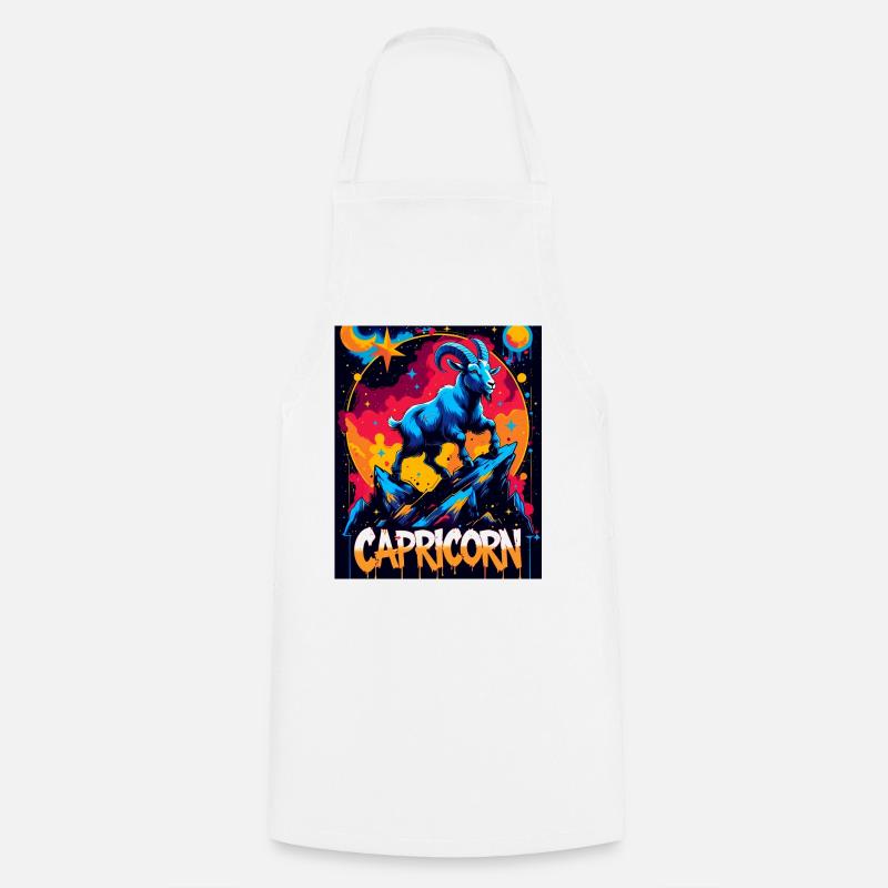 Capricorne - Tablier de cuisine - blanc