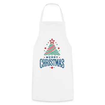 Frohe Weihnachten 1 - Kochschürze - Weiß - Vorne - AI Model Male 185 dark (185cm)