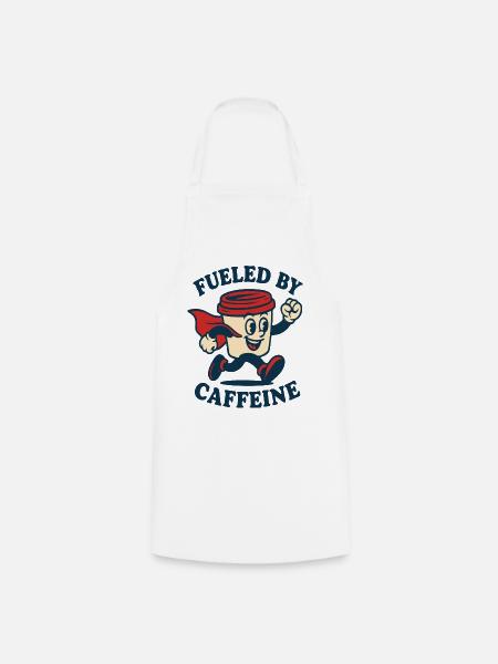 Angetrieben von Caffeine Hero - Kochschürze - Weiß
