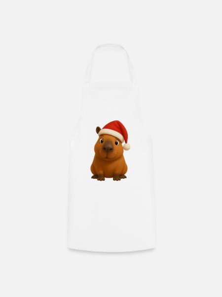 Capybara Weihnachten - Kochschürze - Weiß