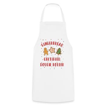 Pain d’épices - Rouleau à pâte certifié - Noël - Tablier de cuisine - blanc - Devant - AI Model Male 185 dark (185cm)