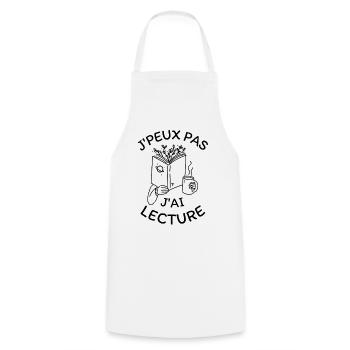 I can't I read it - Cooking Apron - white - Front - AI Model Male 185 dark (185cm)