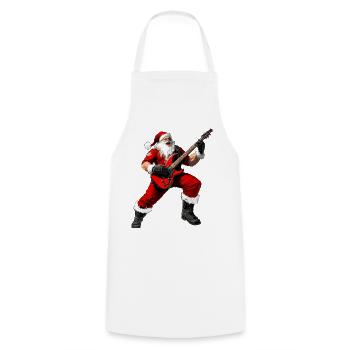 Guitaristes Noël - Tablier de cuisine - blanc - Devant - AI Model Male 185 dark (185cm)