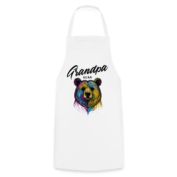 Rainbow Bear Split Opa Bär - Kochschürze - Weiß - Vorne - AI Model Male 185 dark (185cm)