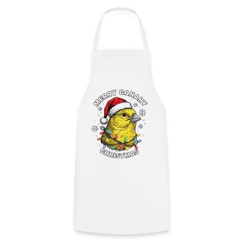 Kanarienvogel Weihnachten Santa Mütze Vogel Xmas - Kochschürze - Weiß - Vorne - AI Model Male 185 dark (185cm)