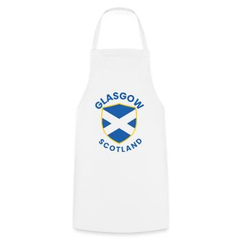 Glasgow Scottish Shield Design - Cooking Apron - white - Front - AI Model Male 185 dark (185cm)