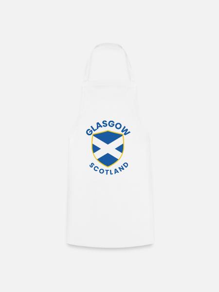 Glasgow Scottish Shield Design - Kochschürze - Weiß