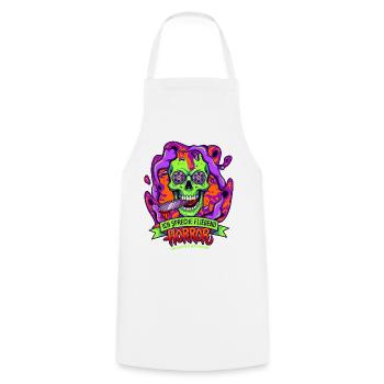 Neon Schädel Horror mit Tentakeln - Kochschürze - Weiß - Vorne - AI Model Male 185 dark (185cm)