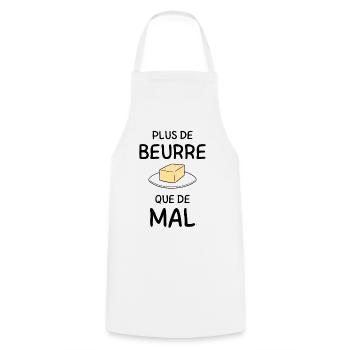 Bloc beurre sur assiette gourmandise gourmand  - Tablier de cuisine - blanc - Devant - AI Model Male 185 dark (185cm)