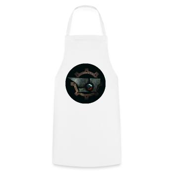 Logo GranFigo - Kochschürze - Weiß - Vorne - AI Model Male 185 dark (185cm)