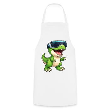 Tino Dinosaurier T-Rex VR Gamer Computer Nerd - Kochschürze - Weiß - Vorne - AI Model Male 185 dark (185cm)