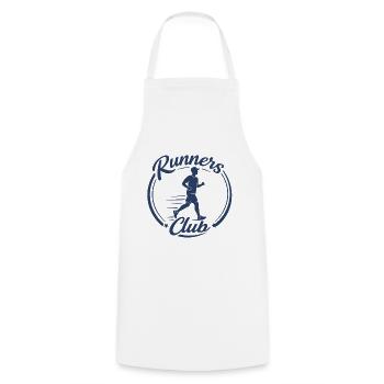 Runners Club Laufsport Logo - Kochschürze - Weiß - Vorne - AI Model Male 185 dark (185cm)
