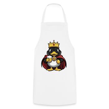 Duck Beer King - Cooking Apron - white - Front - AI Model Male 185 dark (185cm)