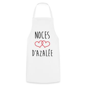 Azalea's Wedding 57 years of marriage - Cooking Apron - white - Front - AI Model Male 185 dark (185cm)
