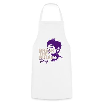 Breaking the rules Today - Cooking Apron - white - Front - AI Model Male 185 dark (185cm)