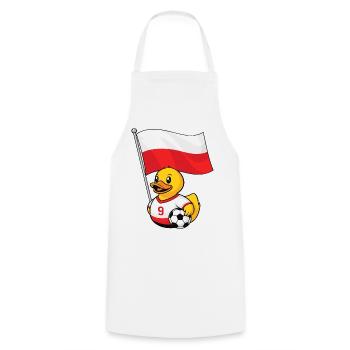 Maillot de supporter polonais pour les fans fiers - Tablier de cuisine - blanc - Devant - AI Model Male 185 dark (185cm)