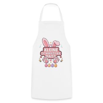 Kleine Schwester Hase Ostern Design - Kochschürze - Weiß - Vorne - AI Model Male 185 dark (185cm)