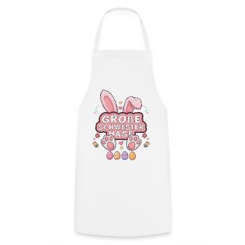 Große Schwester Hase Ostern Design - Kochschürze - Weiß - Vorne - AI Model Male 185 dark (185cm)