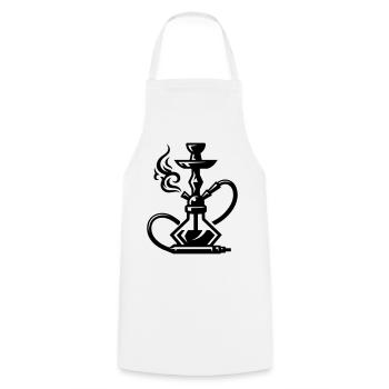 Shisha Hookah - Cooking Apron - white - Front - AI Model Male 185 dark (185cm)