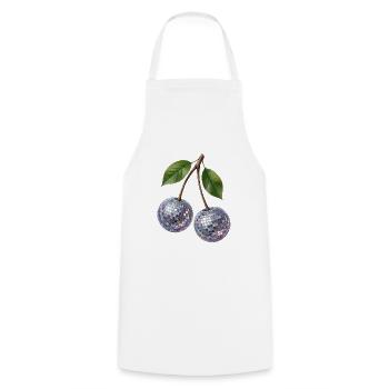Disco Cherry - Cooking Apron - white - Front - AI Model Male 185 dark (185cm)