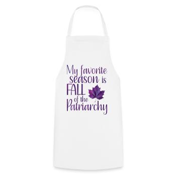 Ma saison préférée est Fall of the Patriarchy Purple - Tablier de cuisine - blanc - Devant - AI Model Male 185 dark (185cm)