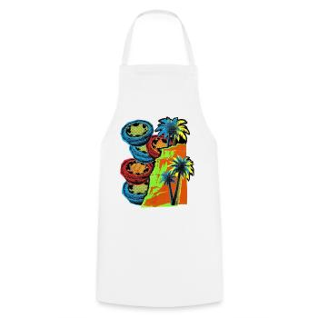 Portugal Coast - Cooking Apron - white - Front - AI Model Male 185 dark (185cm)
