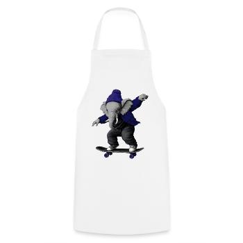 Patineur d’éléphants - Tablier de cuisine - blanc - Devant - AI Model Male 185 dark (185cm)