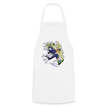 Zeus runner - Cooking Apron - white - Front - AI Model Male 185 dark (185cm)