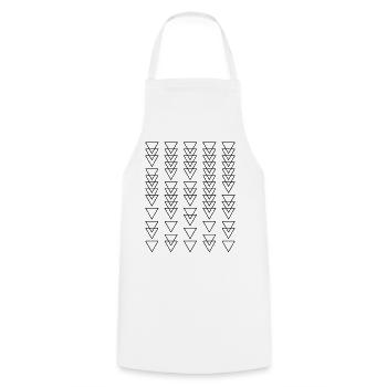 Triangles Pattern design - Cooking Apron - white - Front - AI Model Male 185 dark (185cm)