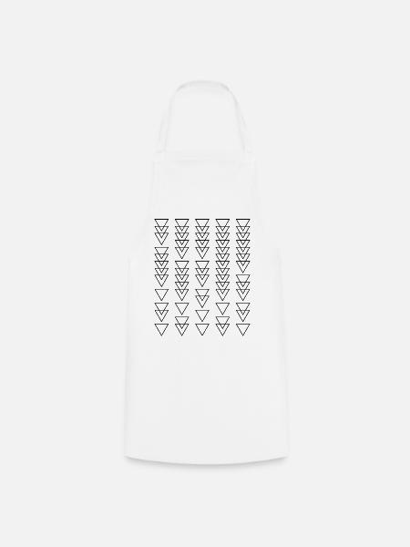 Dreiecks-Musterdesign - Kochschürze - Weiß