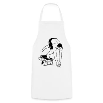 nager - Tablier de cuisine - blanc - Devant - AI Model Male 185 dark (185cm)
