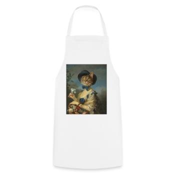 Catleen - Cooking Apron - white - Front - AI Model Male 185 dark (185cm)