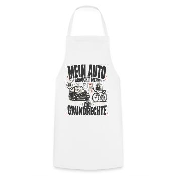 Mein Auto braucht mehr Grundrechte - Kochschürze - Weiß - Vorne - AI Model Male 185 dark (185cm)