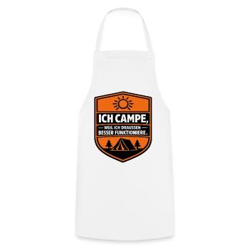 Camping-car parfait - Tablier de cuisine - blanc - Devant - AI Model Male 185 dark (185cm)