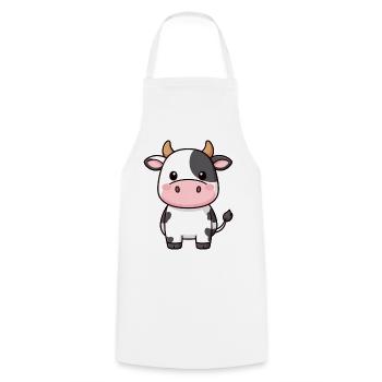 Drôle de vache T-shirt cadeau fermier - Tablier de cuisine - blanc - Devant - AI Model Male 185 dark (185cm)
