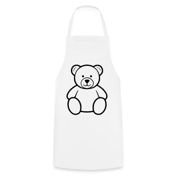 bear - Cooking Apron - white - Front - AI Model Male 185 dark (185cm)