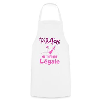 Pilates Ma Thérapie Légale - Tablier de cuisine - blanc - Devant - AI Model Male 185 dark (185cm)
