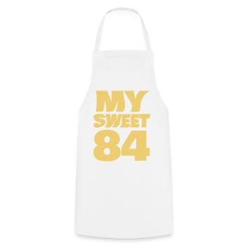 Sweet 84 - Cooking Apron - white - Front - AI Model Male 185 dark (185cm)