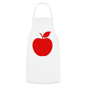 Apfel - Kochschürze - Weiß - Vorne - AI Model Male 185 dark (185cm)