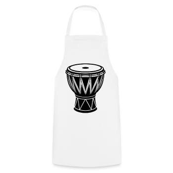 Conga africain - Tablier de cuisine - blanc - Devant - AI Model Male 185 dark (185cm)