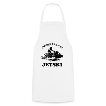 Jpeux pas j'ai JETSKI  - Tablier de cuisine - blanc - Devant - AI Model Male 185 dark (185cm)