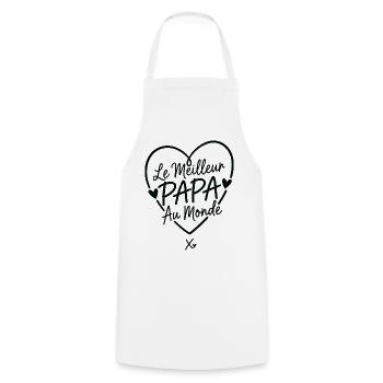 Le Meilleur Papa Au Monde - Tablier de cuisine - blanc - Devant - AI Model Male 185 dark (185cm)