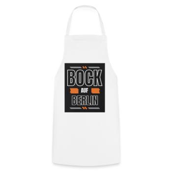 Bock auf Berlin – Retro Typo Shirt - Kochschürze - Weiß - Vorne - AI Model Male 185 dark (185cm)