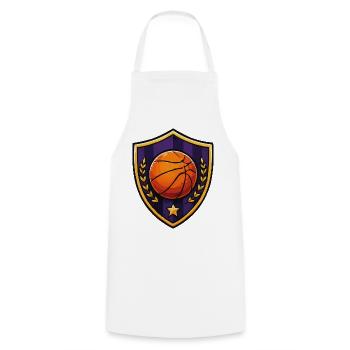 Basketballschild Lorbeer - Kochschürze - Weiß - Vorne - AI Model Male 185 dark (185cm)