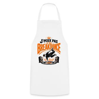 J’Peux Pas J’Ai Breakdance - Tablier de cuisine - blanc - Devant - AI Model Male 185 dark (185cm)