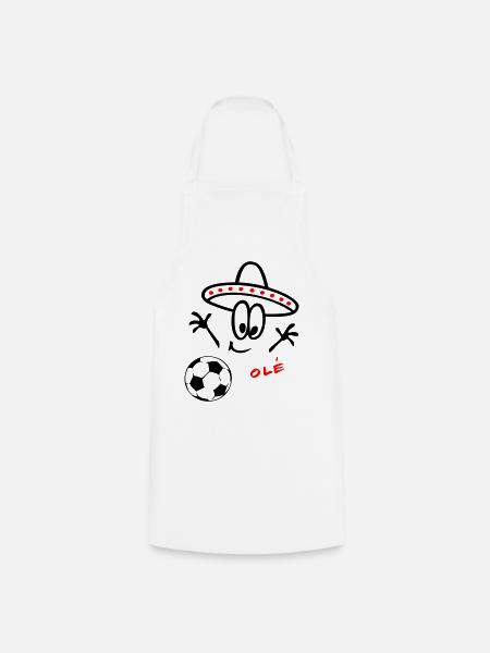 Sombrero Fußball - Kochschürze - Weiß